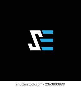 SE or ES abstract outstanding professional business awesome artistic branding company different colors illustration logo