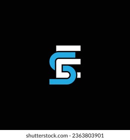 SE or ES abstract outstanding professional business awesome artistic branding company different colors illustration logo