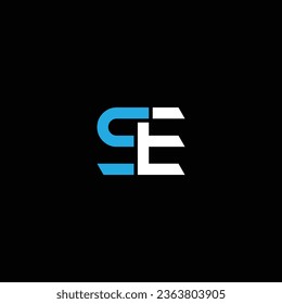 SE or ES abstract outstanding professional business awesome artistic branding company different colors illustration logo