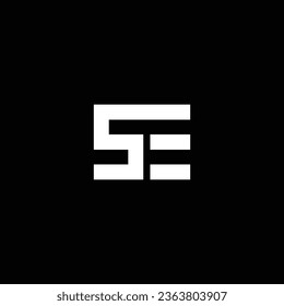 SE or ES abstract outstanding professional business awesome artistic branding company different colors illustration logo