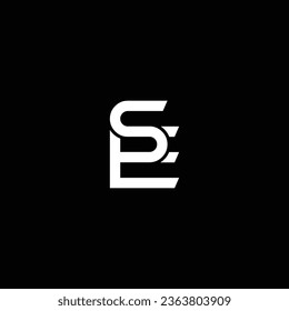 SE or ES abstract outstanding professional business awesome artistic branding company different colors illustration logo