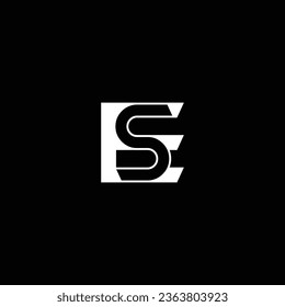 SE or ES abstract outstanding professional business awesome artistic branding company different colors illustration logo