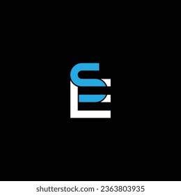 SE or ES abstract outstanding professional business awesome artistic branding company different colors illustration logo