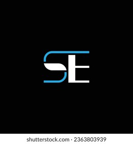 SE or ES abstract outstanding professional business awesome artistic branding company different colors illustration logo