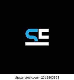 SE or ES abstract outstanding professional business awesome artistic branding company different colors illustration logo