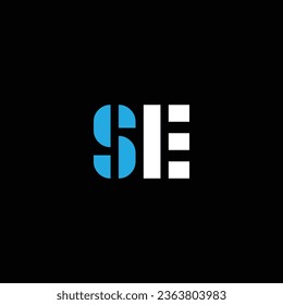 SE or ES abstract outstanding professional business awesome artistic branding company different colors illustration logo