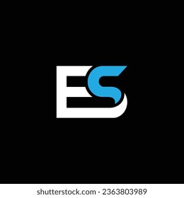 SE or ES abstract outstanding professional business awesome artistic branding company different colors illustration logo