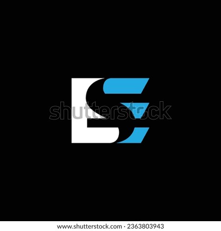 SE or ES abstract outstanding professional business awesome artistic branding company different colors illustration logo Stock fotó © 