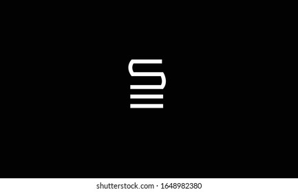 SE ES abstract vector logo monogram template