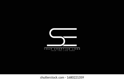 SE ES abstract vector logo monogram template