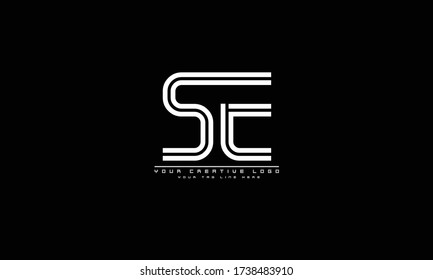 SE ES abstract vector logo monogram template