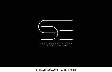 SE ES abstract vector logo monogram template