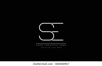 SE ES abstract vector logo monogram template