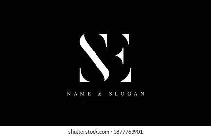 SE ES abstract vector logo monogram template