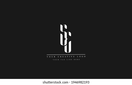 SE ES abstract vector logo monogram template