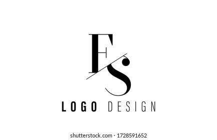 SE or ES initial logo template vector illustration
