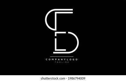 SE ES initials monogram letter text alphabet logo design