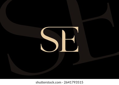 SE or ES letter logo icon design. Classic style luxury initials monogram.