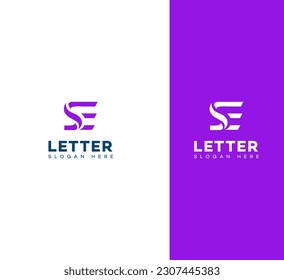 SE, ES letter modern branding logo