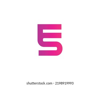 SE ES logo design vector template