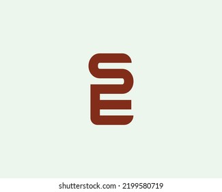 SE ES logo design vector template