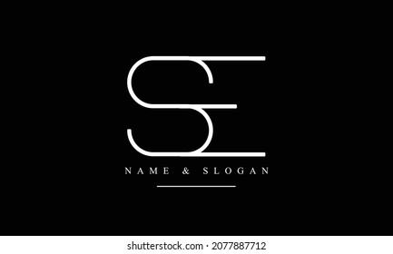 SE, ES, S, E abstract letters logo monogram