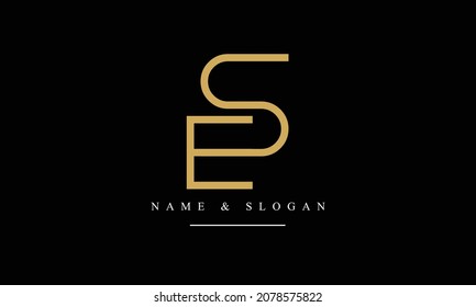 SE, ES, S, E abstract letters logo monogram