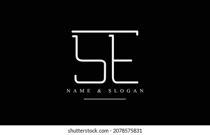 SE, ES, S, E abstract letters logo monogram