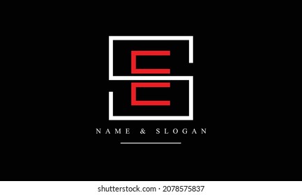 SE, ES, S, E abstract letters logo monogram