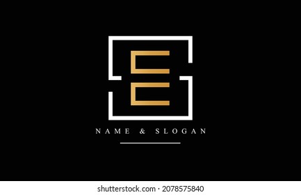 SE, ES, S, E abstract letters logo monogram