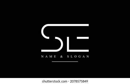 SE, ES, S, E abstract letters logo monogram