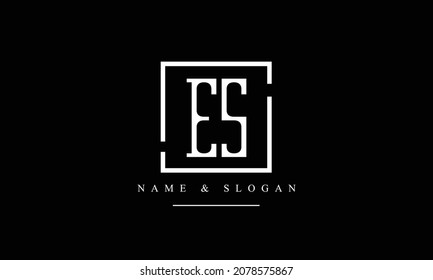 SE, ES, S, E abstract letters logo monogram