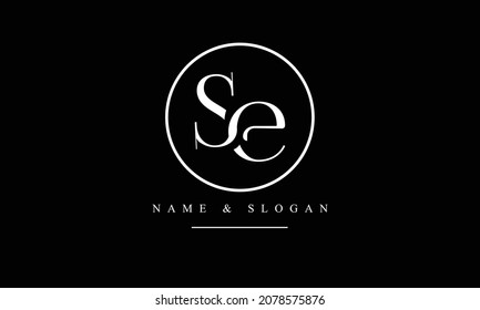 SE, ES, S, E abstract letters logo monogram