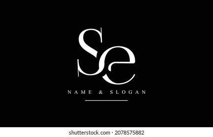 SE, ES, S, E abstract letters logo monogram