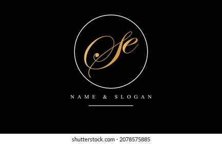 SE, ES, S, E abstract letters logo monogram