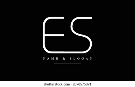 SE, ES, S, E abstract letters logo monogram