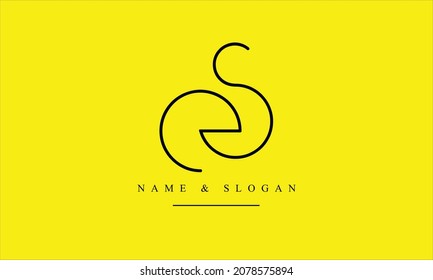 SE, ES, S, E abstract letters logo monogram