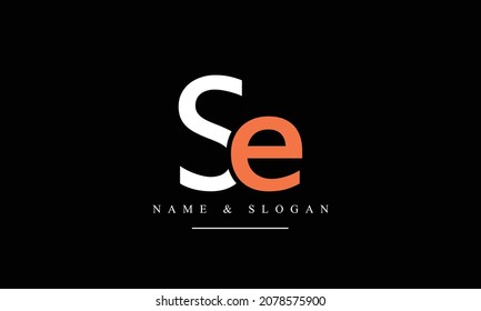 SE, ES, S, E abstract letters logo monogram