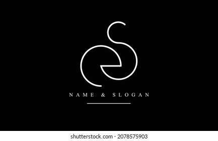 SE, ES, S, E abstract letters logo monogram