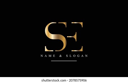 SE, ES, S, E abstract letters logo monogram