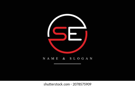 SE, ES, S, E abstract letters logo monogram