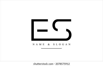 SE, ES, S, E, abstrakte Buchstaben Logo-Monogramm