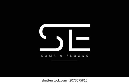 SE, ES, S, E abstract letters logo monogram