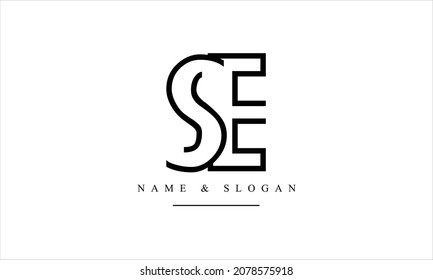 SE, ES, S, E abstract letters logo monogram