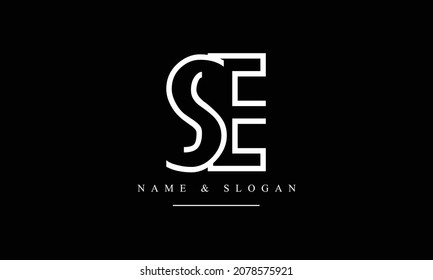 SE, ES, S, E abstract letters logo monogram