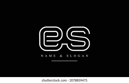 SE, ES, S, E abstract letters logo monogram