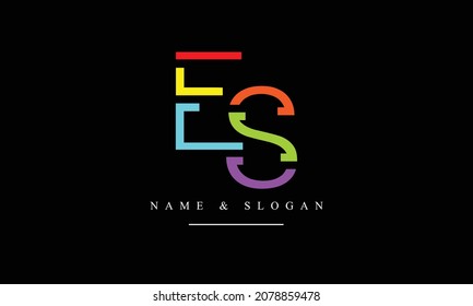 SE, ES, S, E abstract letters logo monogram