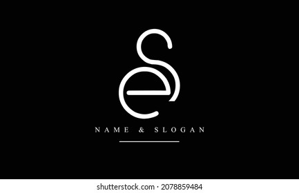 SE, ES, S, E abstract letters logo monogram