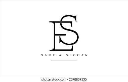 SE, ES, S, E abstract letters logo monogram