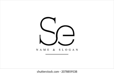 SE, ES, S, E abstract letters logo monogram